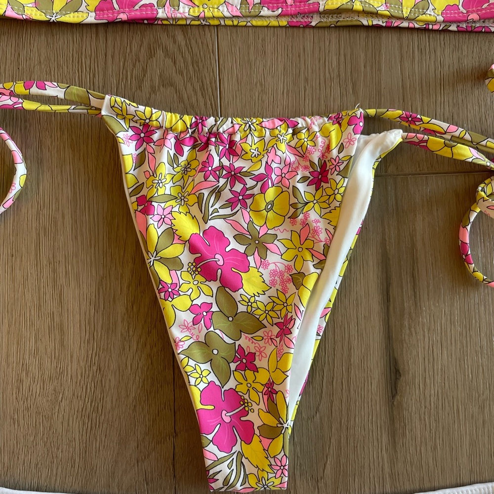 Frankie’s Bikini and Skirt. Floral Bikini Bottom